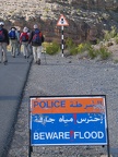 "Police - Beware Flood!" (Wadi Qtm)