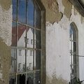 Eggenfelden-Gern, Fensterspiegelung am Kesselhaus der Schloßökonomie