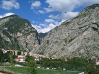 Blick über das Ortszentrum von Fara San Martino zur Schlucht "Gole San Martino"
