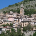 Die Ortschaft <em>Calascio</em> (1210 m)