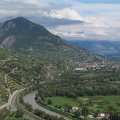 Blick vom Tourbillon-Hügel nach Nordosten, mit Rhone