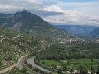 Blick vom Tourbillon-Hügel nach Nordosten, mit Rhone