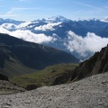 Blick vom Torrenthorn in die Walliser Alpen