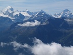 Weißhorn und Dent Blanche (Walliser Alpen), vom Torrenthorn