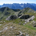 Blick vom Reiterkarspitz-Bergkamm nach Südosten