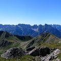 Panorama vom Bergkamm südlich der Reiterkarspitze/Monte Cecido_180