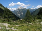 Blick über Obere Valentin-Alm (1540 m) nach Osten zum Polinik (2331 m)