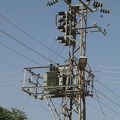 Strom-Mast mit Trafo