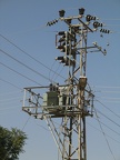 Strom-Mast mit Trafo