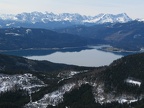 Wettersteingebirge mit Zugspitze sowie Walchensee