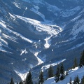 winterlicher Tiefblick vom Roßkopf ins Johannestal